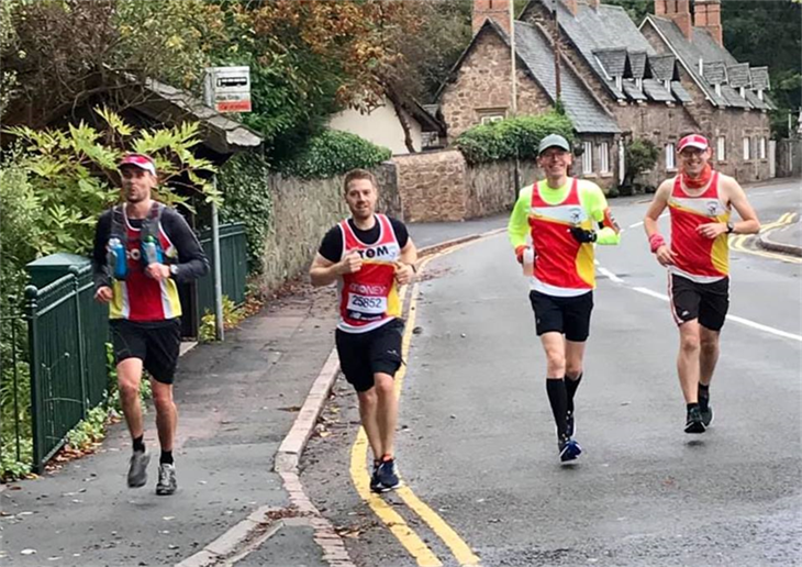 Four Barrow Runners doing the Virtual London Marathon